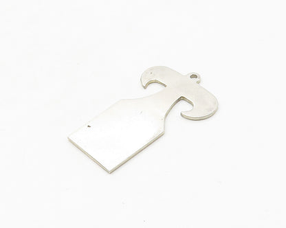 925 Sterling Silver  Vintage Shiny Smooth Drop Pendant  PT14140