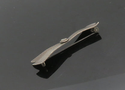 925 Sterling Silver  Vintage Antique Dark Tone Bow Tie Brooch Pin  BP8111