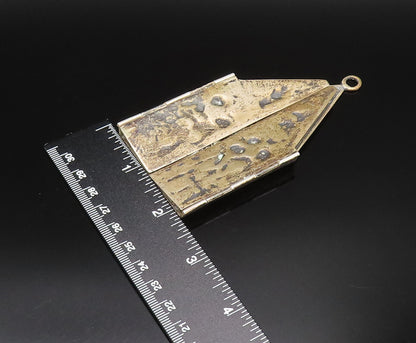 925 Silver Vintage Antique Large Religious Church Pendant (OPENS)  PT21750