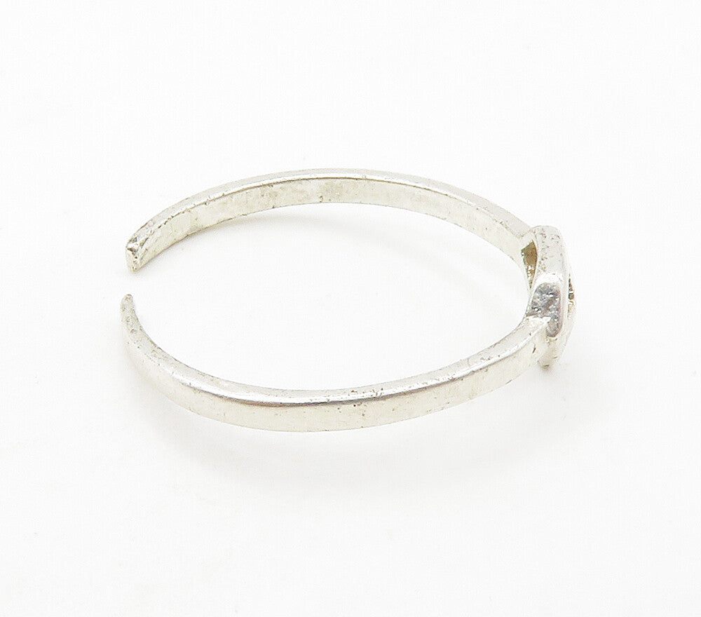 925 Sterling Silver  Shiny Open Diamond Shape Motif Band Ring Sz 6.5  RG16578
