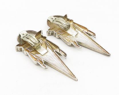 BOB MACKIE 925 Sterling Silver  Vintage Curtain Non Pierce Earrings  EG5863