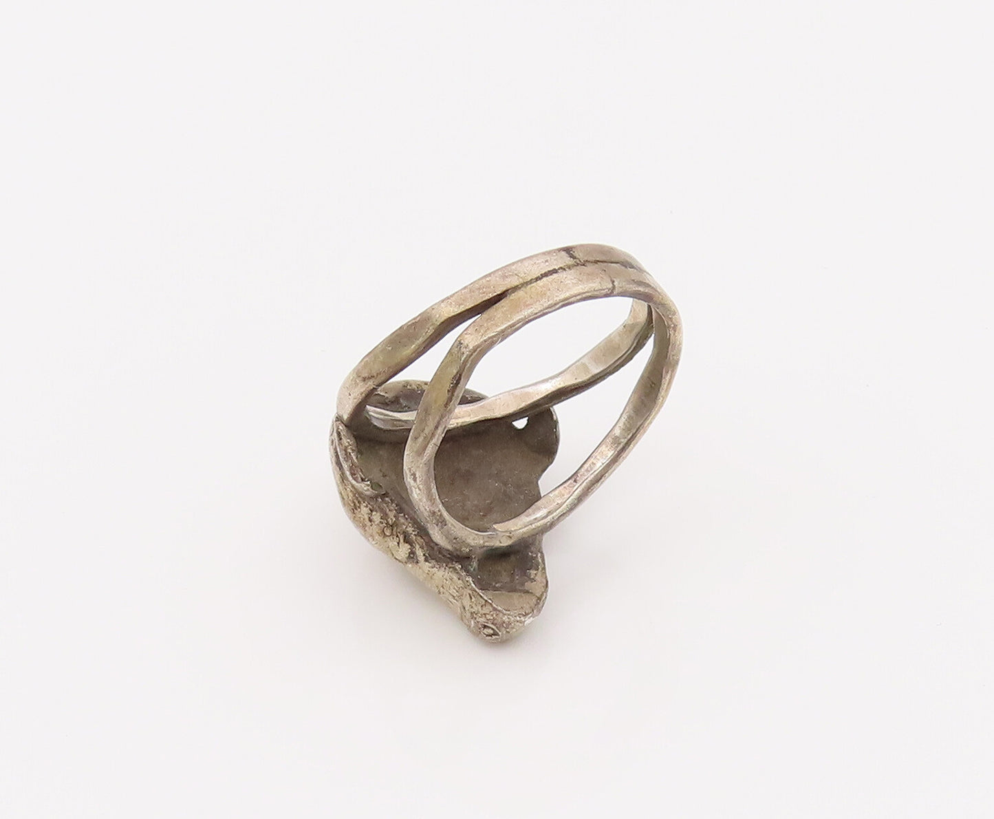 925 Sterling Silver Vintage Antique SOUTHWESTERN Split Band Ring Sz 8.5 RG26661