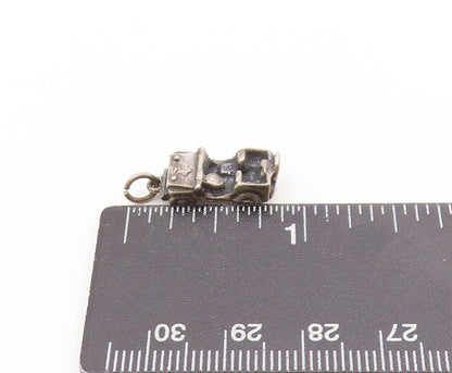 925 Sterling Silver Vintage Pendant Dark Tone Willys Military Jeep Charm PT25128