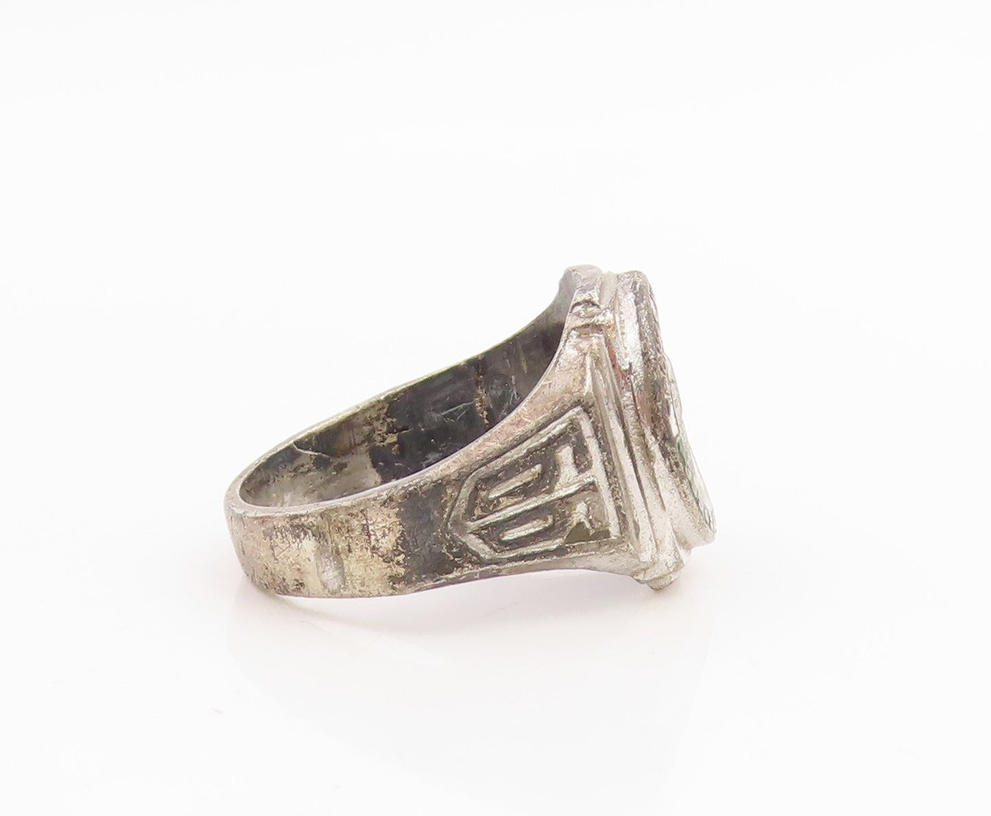 925 Sterling Silver Vintage Ring REED & CO Isaac Bildersee Band  Sz 7.5  RG34760