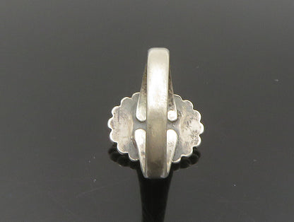 POST BELL 925 Silver  Vintage Oval Jasper Rope Border Ring Sz 6  RG24213