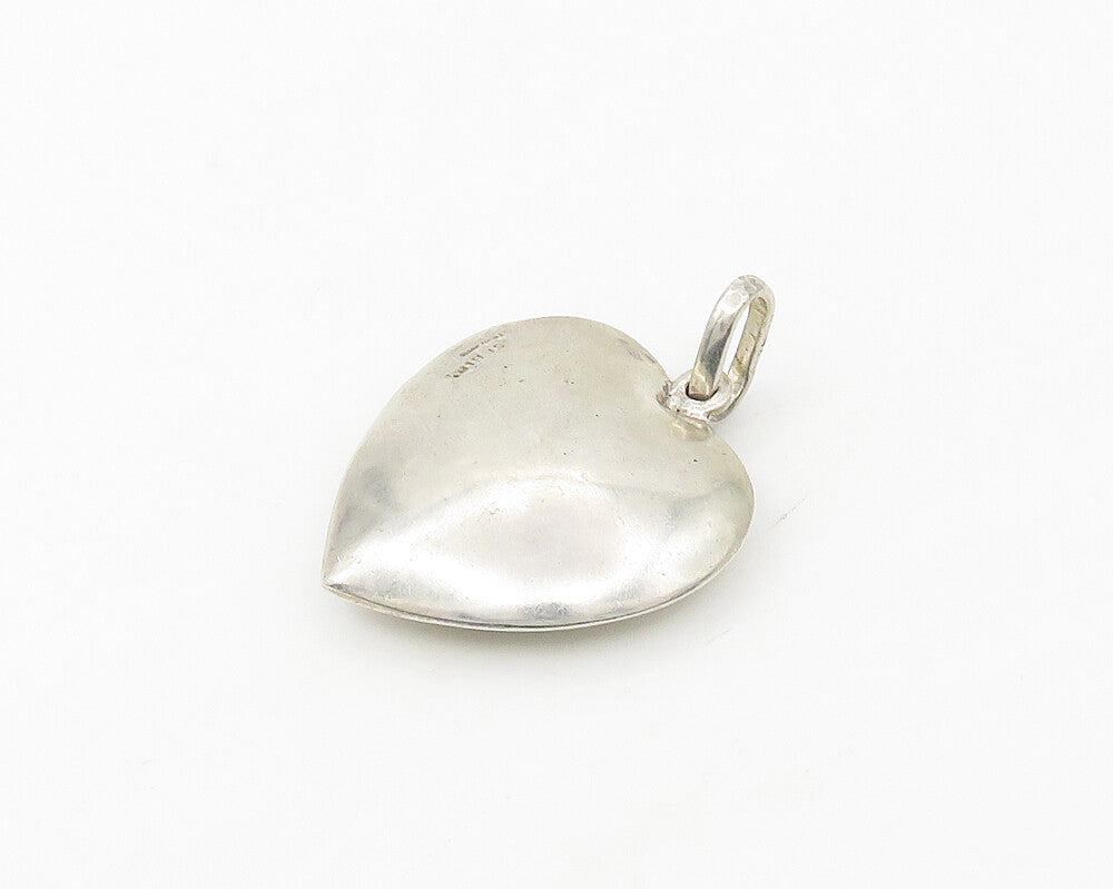 CELIA SEBIRI 925 Silver  Vintage Shiny Smooth Love Heart Pendant  PT14226