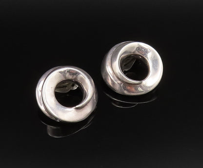 BAYANIHAN 925 Silver  Vintage Spiral Open Circle Non Pierced Earrings  EG12092