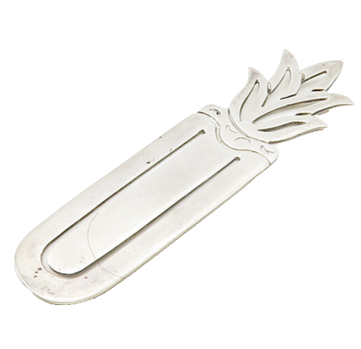 MEXICO 925 Sterling Silver  Vintage Lotus Flower Cutout Book Mark  TR2397