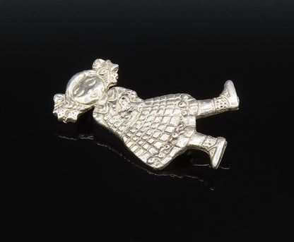 MARY ENGELBREIT 925 Silver  Vintage Little Girl With Ribbon Brooch Pin  BP9979