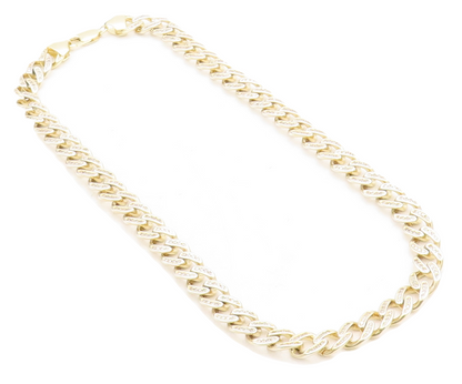 925 Sterling Silver  Petite Topaz Shiny Gold Plated Curb Chain Necklace NE2267