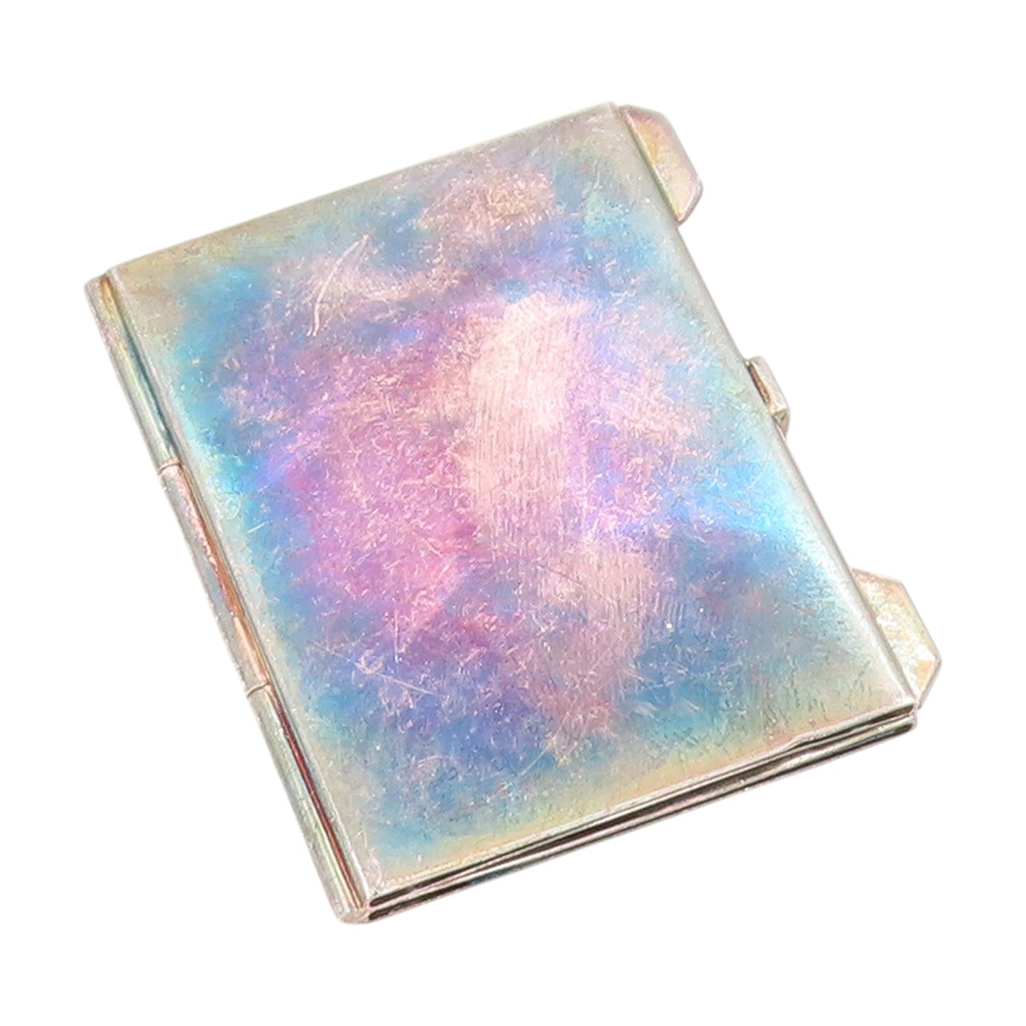 925 Sterling Silver Vintage Compact Box ENGLAND Classic Photo Frame OPENS TR4107