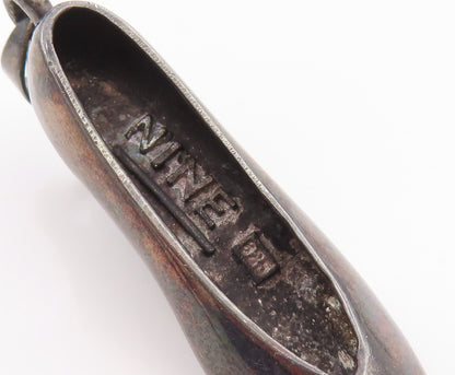 925 Sterling Silver Vintage Pendant NINE WEST Classic High Heel Shoe  PT26066