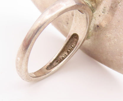 925 Sterling Silver Vintage Ring Minimalist Elongated Oval Band  Sz 6  RG35157