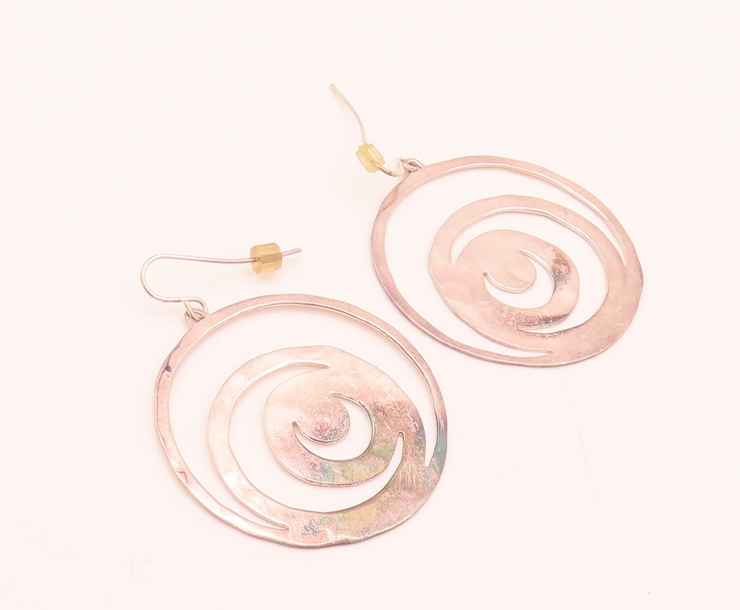 RLM STUDIO 925 Sterling Silver Vintage Moon Inside Moon Round Earrings EG12442