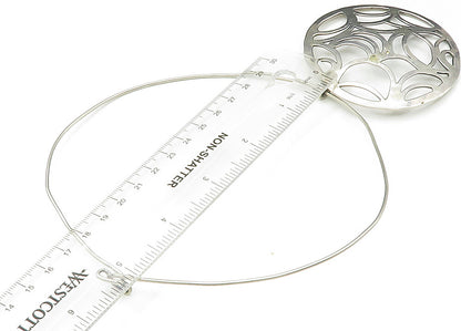 DESIGNER 925 Sterling Silver  Vintage Cutout Design Collar Necklace  NE3638