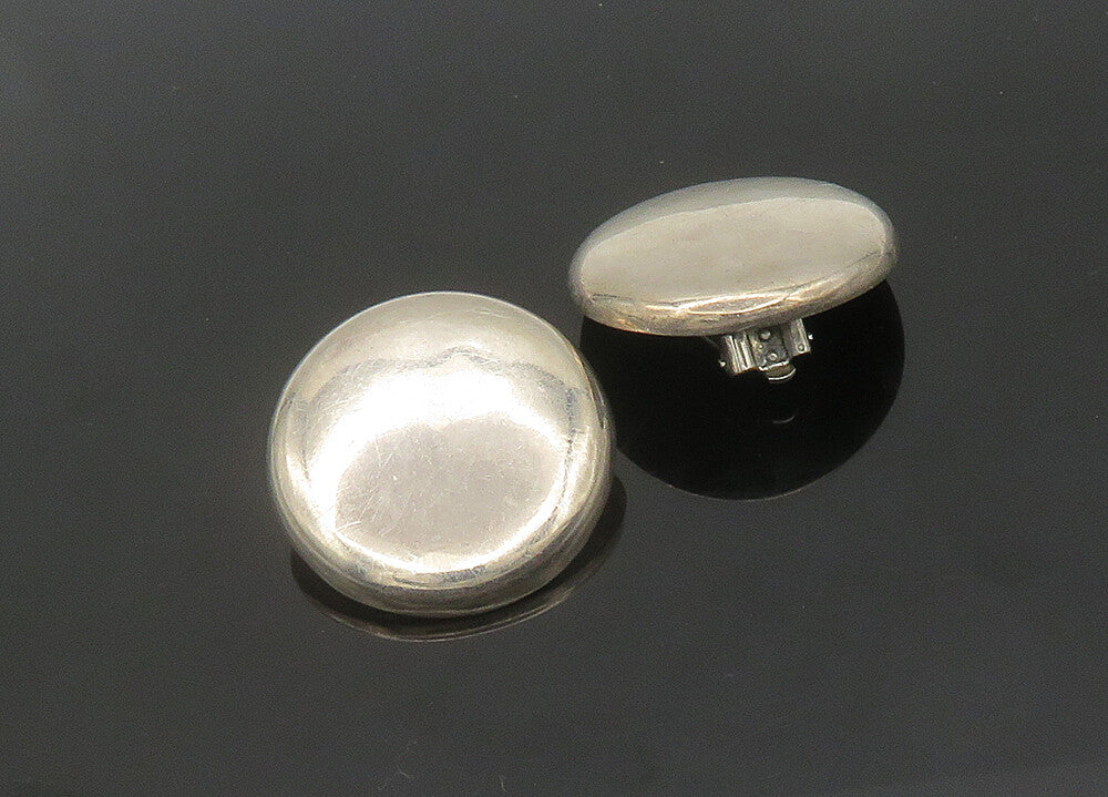 MEXICO 925 Silver  Vintage Shiny Minimalist Non Pierce Drop Earrings  EG10513