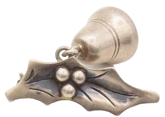 925 Sterling Silver Vintage Brooch Pin DAMASO GALLEGOS Bell Jingles  BP10563
