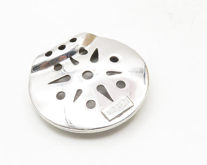 NUOVE GIOIE 925 Silver  Vintage Textured Cutout Design Slide Pendant  PT7659