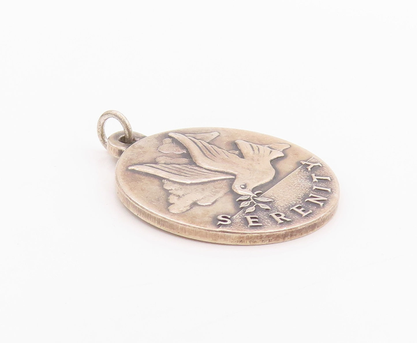 925 Sterling Silver Vintage Pendant JAMES AVERY Pigeon Of Peace Coin  PT24550