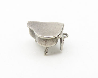 925 Sterling Silver  Vintage Petite Grand Piano Motif Pendant (OPENS)  PT9237