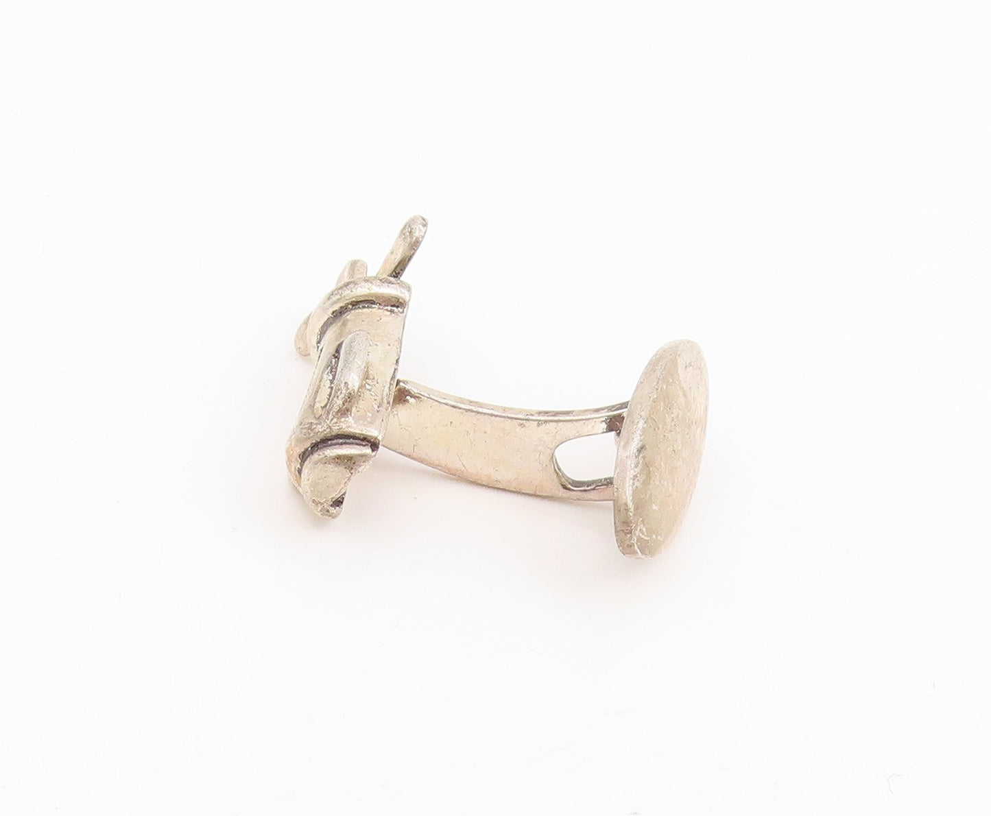 925 Sterling Silver Vintage Cufflinks PETER BRAMS 3D Golf Bag & Clubs  TR4151