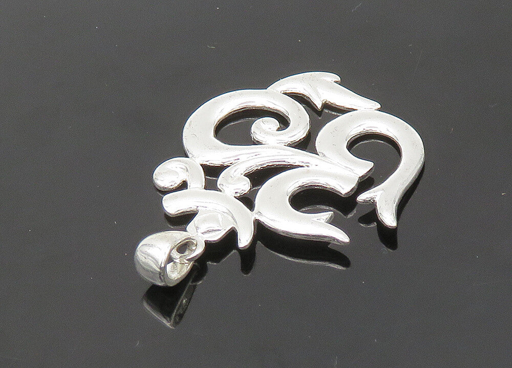 925 Sterling Silver  Vintage Spiritual "OM" Symbol Meditation Pendant  PT17196