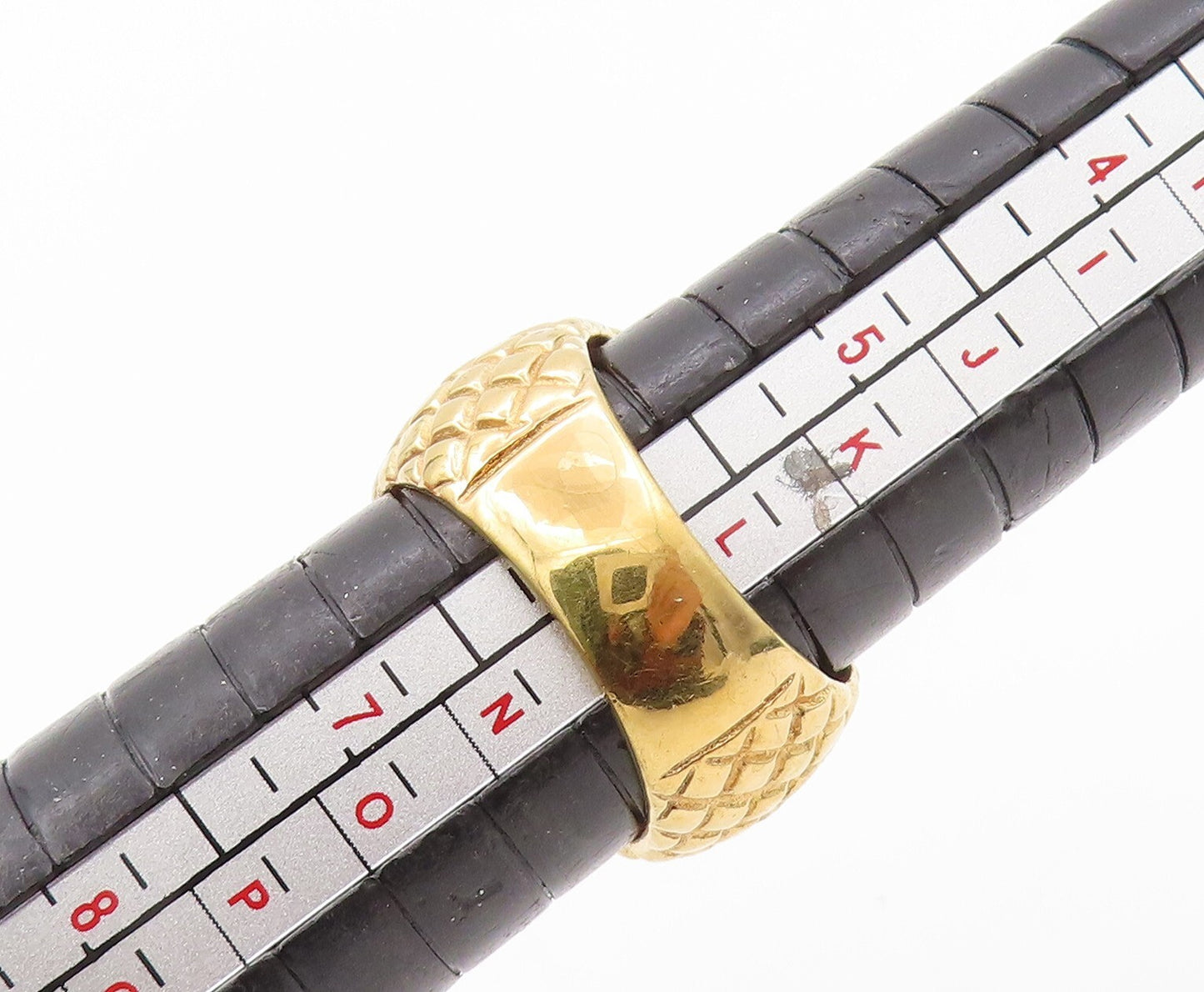 925 Sterling Silver Vintage Ring DAVID SIGAL Gold Plated Square CZ SZ 6  RG31960