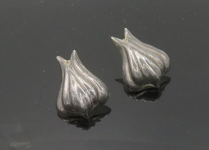MEXICO 925 Sterling Silver  Vintage Dark Tone Hollow Drop Earrings  EG9980