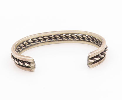 925 Sterling Silver Vintage Bracelet ROGER FRANCISCO NAVAJO Roped Cuff  BT11296