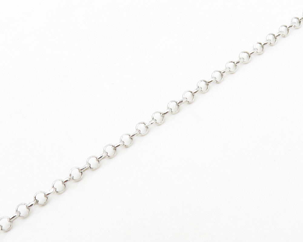 925 Sterling Silver  Vintage Shiny Floral Leaf Vine Chain Necklace  NE3056