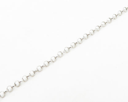 925 Sterling Silver  Vintage Shiny Floral Leaf Vine Chain Necklace  NE3056