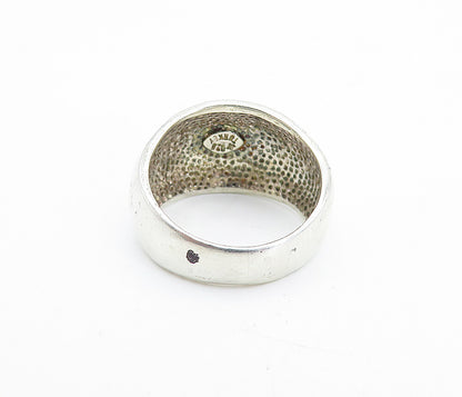 925 Sterling Silver  Vintage Shiny Ribbed Dome Design Band Ring Sz 6  RG7125