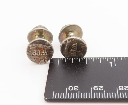 925 Sterling Silver Vintage Cuff Links ENGLAND Designer Real Pearl  TR4028