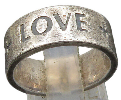 JAMES AVERY 925 Silver  Vintage Faith Hope & Love Band Ring Sz 6  RG23106