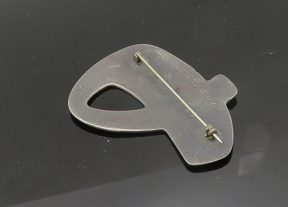 JANE KOPLEWITZ 925 Silver  Vintage Shiny Smooth Ribbon Brooch Pin  BP8341