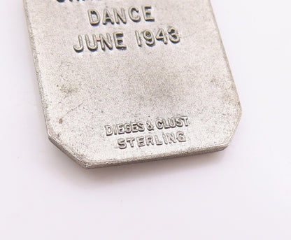 925 Sterling Silver Vintage Pendant 1943 St. Elizabeth Graduation Charm  PT24672