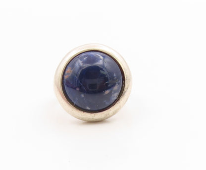 925 Sterling Silver Vintage Ring ISRAEL Lapis Lazuli Band  Sz 10.5  RG35783