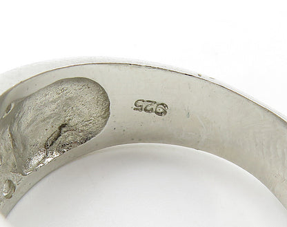 925 Sterling Silver  Sparkling Cubic Zirconia Band Ring Sz 8.5  RG16189
