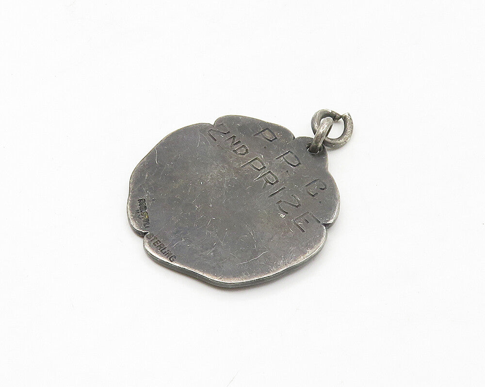 ROB STOLL 925 Silver  Vintage Antique 2nd Prize Medal Sports Pendant  PT14177