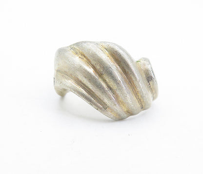 MEXICO 925 Silver  Vintage Fluted Dome Designed Band Ring Sz 7.5  RG6960