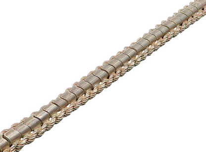 925 Sterling Silver  Vintage Dark Tone Rope Twist Chain Bracelet  BT9182