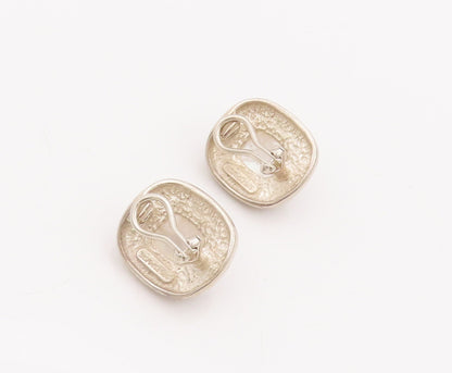 925 Sterling Silver Vintage Earrings ESPO SIG Framed Mother Of Pearls  EG13022