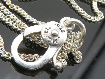 MONET 925 Sterling Silver Vintage Infinity Cutout Multi Strand Necklace NE3845