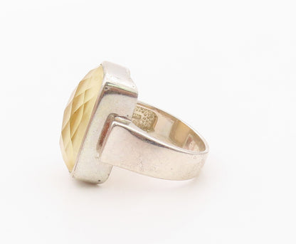 925 Sterling Silver Vintage Ring WHITNEY KELLY Mother Of Pearl  Sz 8  RG36395