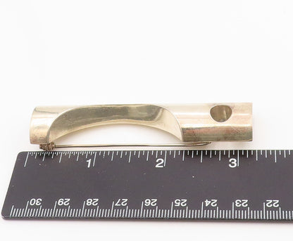 925 Sterling Silver Vintage Brooch Modernist Mechanical Cylinder Pin  BP12068