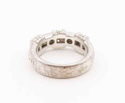 925 Sterling Silver Vintage Ring JUDITH RIPKA CZ Twisted Rope Band Sz 8 RG36515