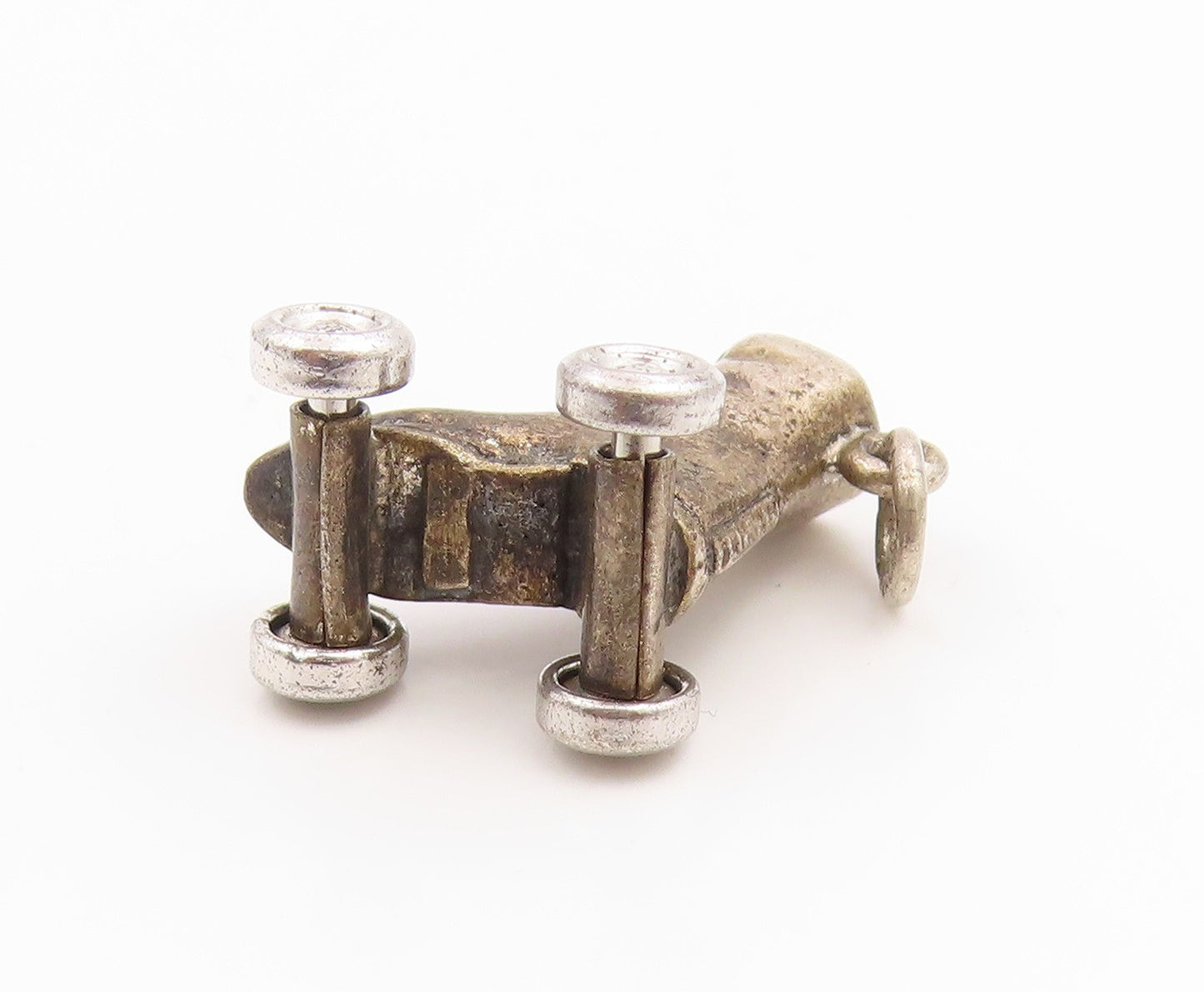 925 Sterling Silver Vintage Pendant Miniature Roller Skate Figurine  PT26122