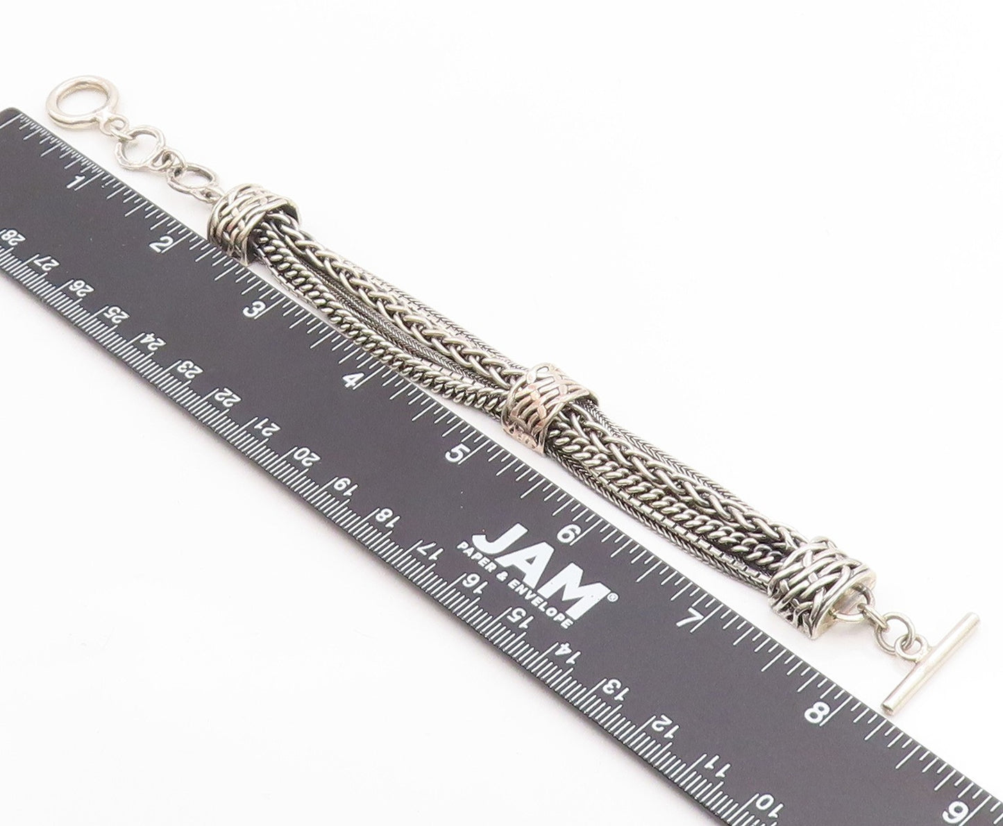 925 Sterling Silver Vintage Bracelet SILPADA Classic Multi Strand Chain  BT12068