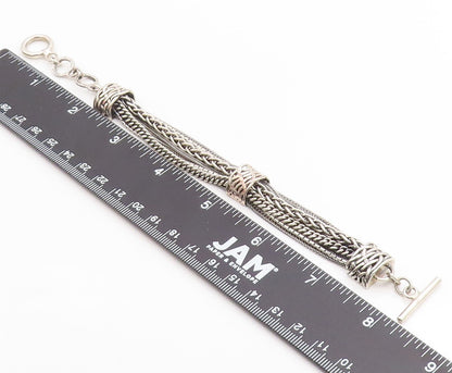 925 Sterling Silver Vintage Bracelet SILPADA Classic Multi Strand Chain  BT12068