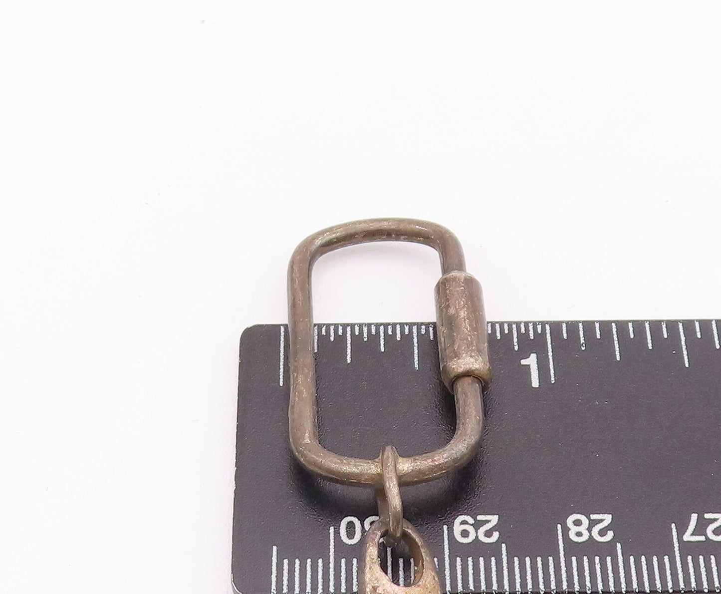925 Sterling Silver Vintage Key Ancient Solid Cut & Etched Old Telephone  TR3718